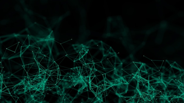 Abstract digital background Big data visualization Network connection structure Science background 3D rendering