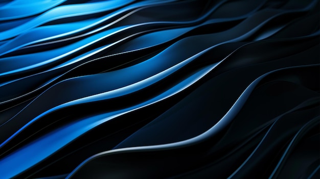 Photo abstract digital background for wallpaper blue and black light lines futuristic and technological