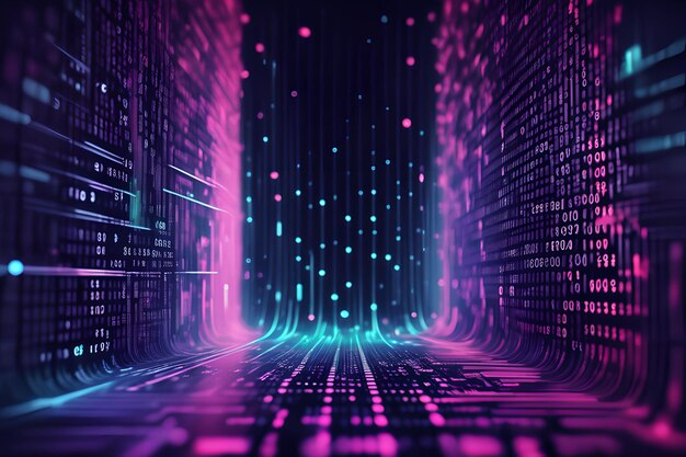 Premium Photo | An abstract digital background with binary code and AI ...