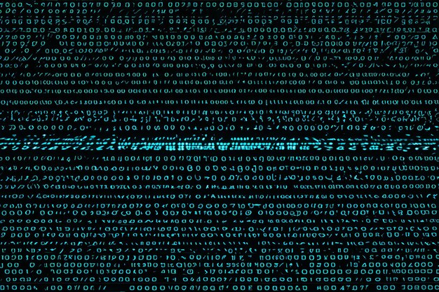 Premium Photo | An abstract digital background with binary code and AI ...