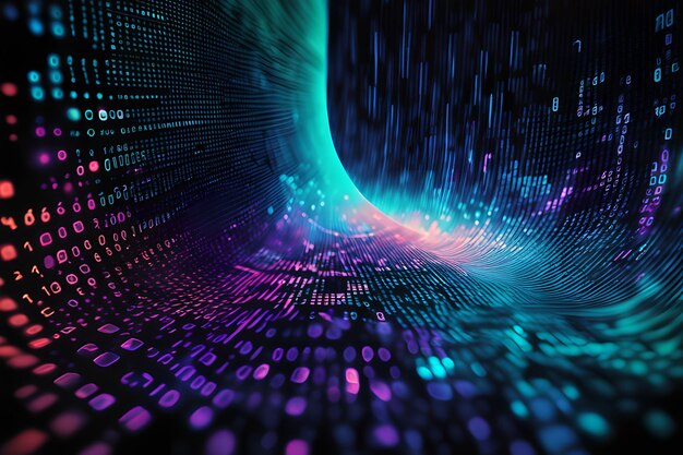 Premium Photo | An abstract digital background with binary code and AI ...