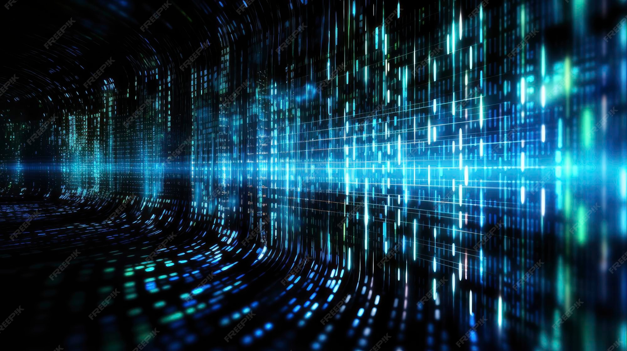 Premium AI Image | An abstract digital background with binary code and ...