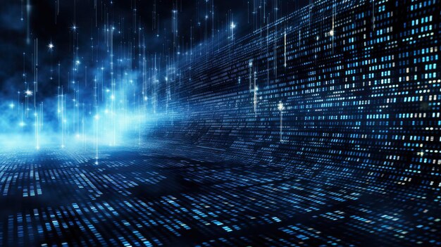 Premium AI Image | An abstract digital background with binary code and ...