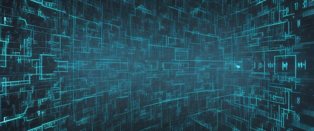 an abstract digital background with binary code and ai algorithms running in the background