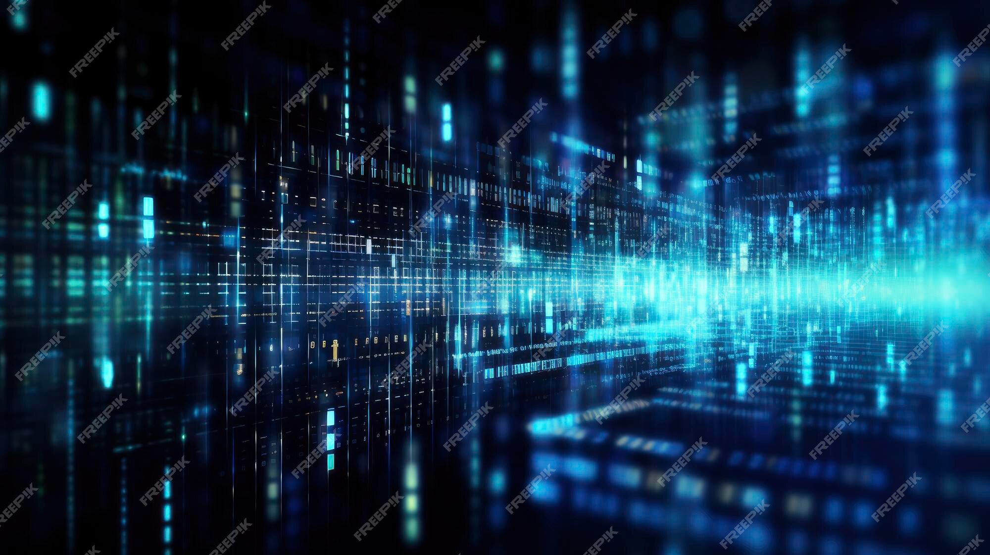 Premium AI Image | An abstract digital background with binary code and ...