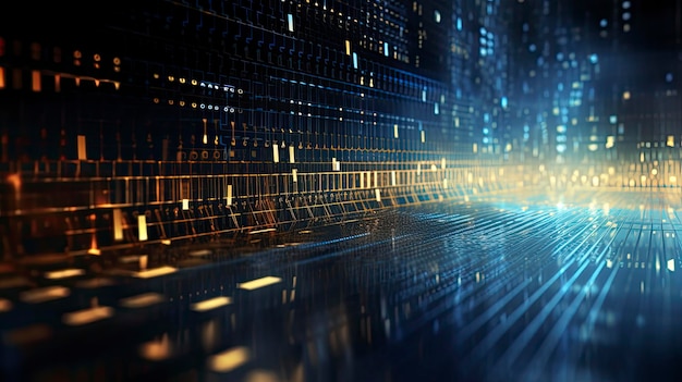 Premium AI Image | An abstract digital background with binary code and ...