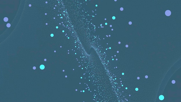 Фото Абстрактный цифровой фон с движущимися и мерцающими частицами на черном фоне