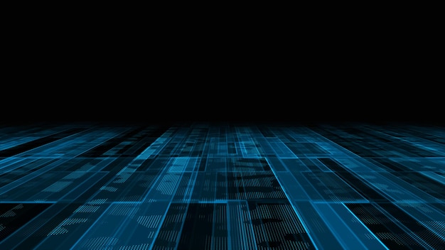 Abstract digital blue animated background digital motion technology with digital effect corporate