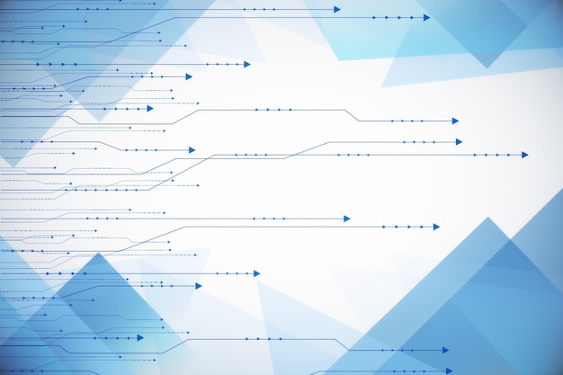 Abstract digital blue arrows background Forward and growth concept 3D Rendering
