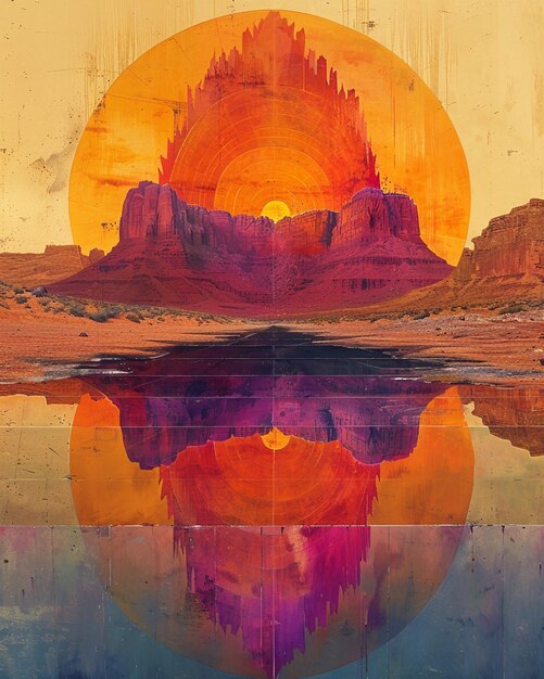 Premium Photo  An abstract digital canvas exploring the spiritual significance of Uluru