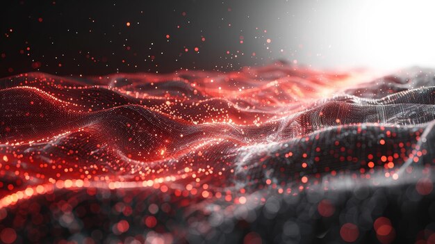 abstract digital communication points technological background network connection structure color plexus effect