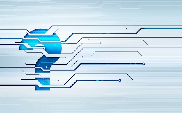 Abstract digital concept illustration of question mark icon on circuit microchip wall.