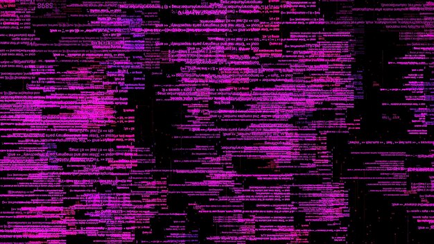 Абстрактная цифровая обработка данных на черном фоне бесшовная циклическая анимация, сгенерированная цифровым способом