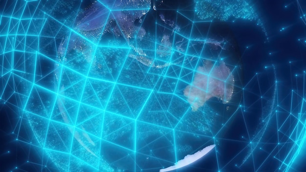 abstract digital earth computer generated render