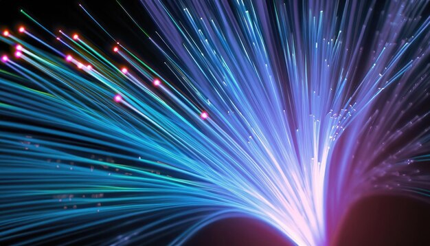 Abstract digital fiber optic line background