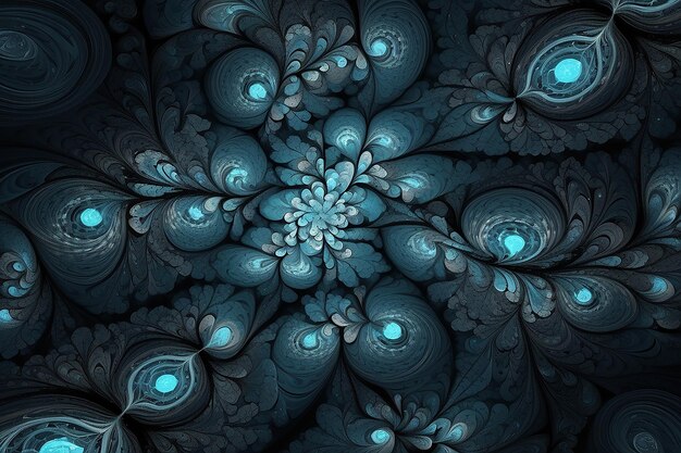 Abstract digital fractal pattern Horizontal orientation