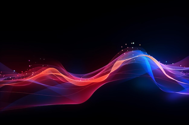 Abstract digital illustration visualizing vibrational data flowing lines patterns