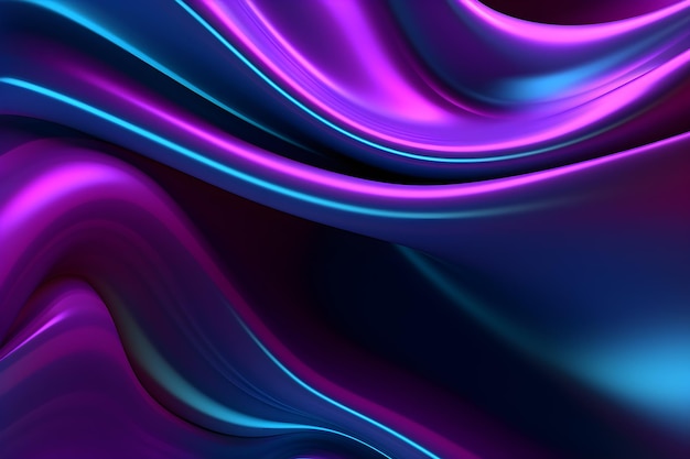 abstract digital light purple blue background with wavy line design AI generate