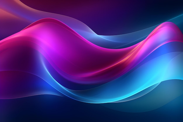 abstract digital light purple blue background with wavy line design AI generate