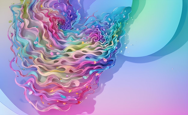 Abstract digital painted liquid swirl background