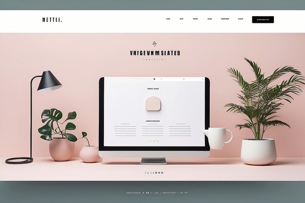 Abstract Digital shopping Creative Minimalist website home page design Landing page design