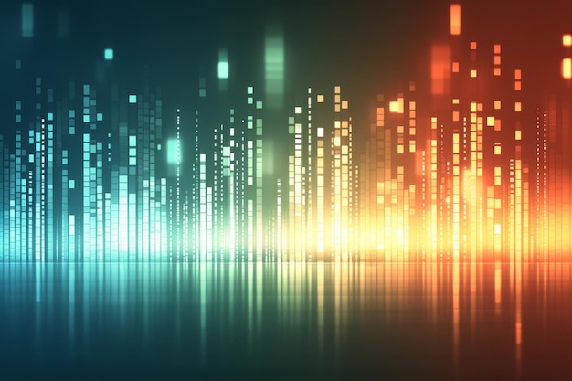 abstract digital technology background with vibrant colors
