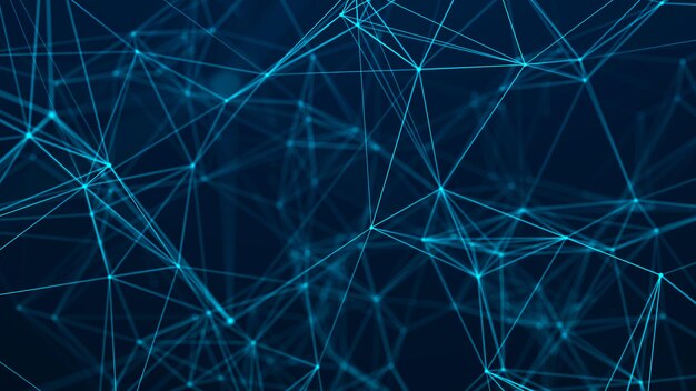 Abstract digitale achtergrond Big data visualisatie Netwerkverbindingsstructuur Wetenschappelijke achtergrond 3D-rendering