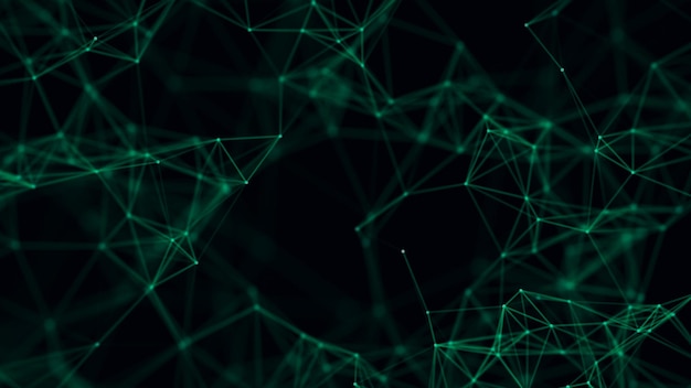Abstract digitale achtergrond Big data visualisatie Netwerkverbindingsstructuur Wetenschappelijke achtergrond 3D-rendering