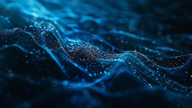 Abstract digitale technologie Big Data toekomst blauwe achtergrond