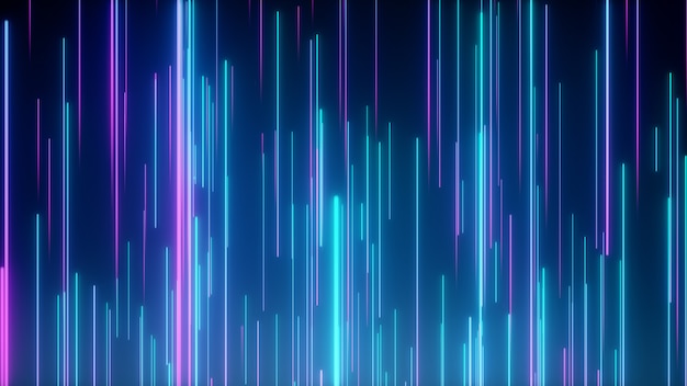 Abstract directional neon lines geometric background