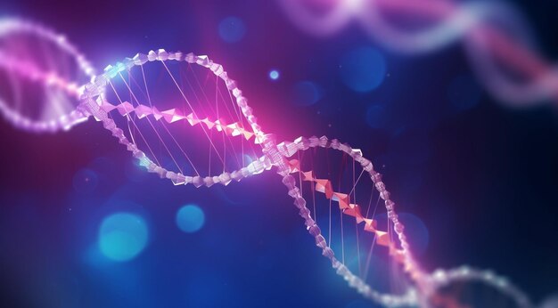 Abstract dna background on technology backgrounnd background with effects dna with spec effects