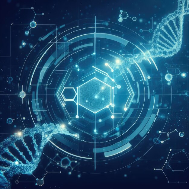 アブストラクト DNA テクノロジーの背景