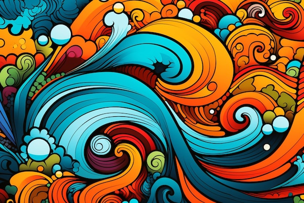 Abstract doodle background