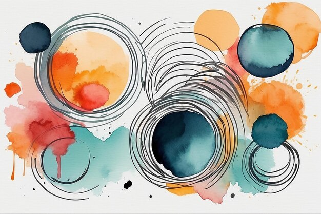 Foto abstract doodle elegance minimalistische handgeschilderde kunst voor creatief ontwerp