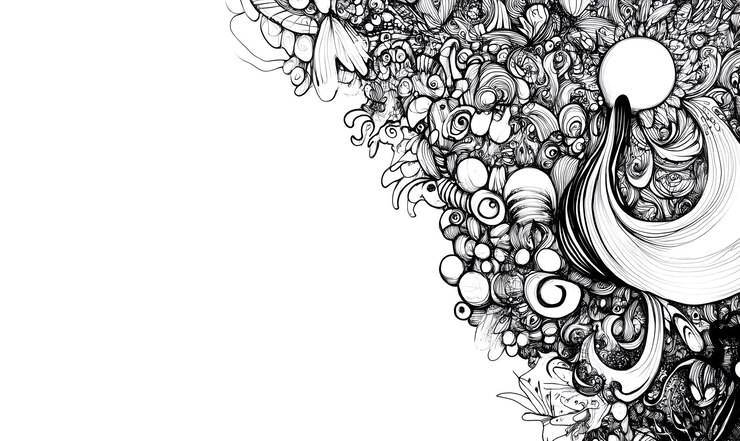 फोटो abstract doodle hand drawn design background