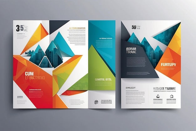 Abstract Driehoek Brochure Flyer ontwerp vector sjabloon in A4 grootte