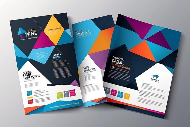 Abstract Driehoek Brochure Flyer ontwerp vector sjabloon in A4 grootte