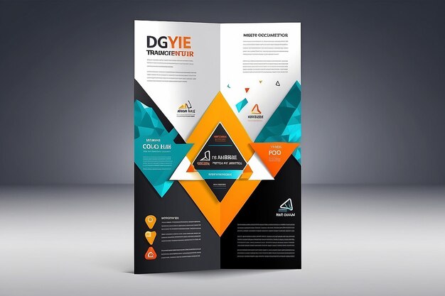 Abstract Driehoek Brochure Flyer ontwerp vector sjabloon in A4 grootte