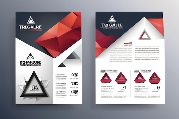 Abstract Driehoek Brochure Flyer ontwerp vector sjabloon in A4 grootte