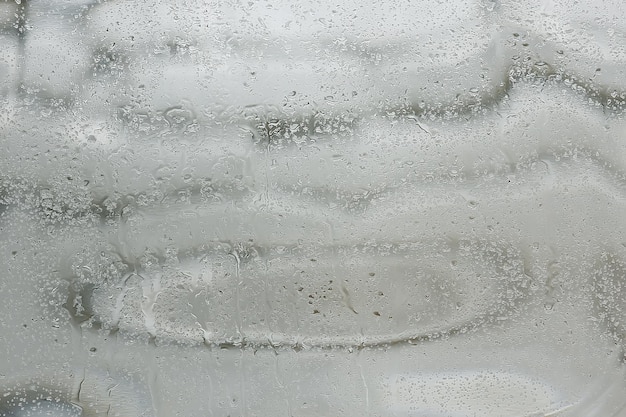 abstract drops glass background / texture fog rain, seasonal background, clear glass with water