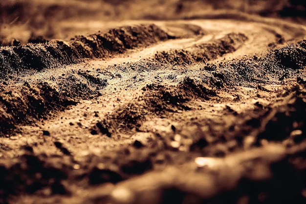 Foto fango secco astratto su terreno con tracce
