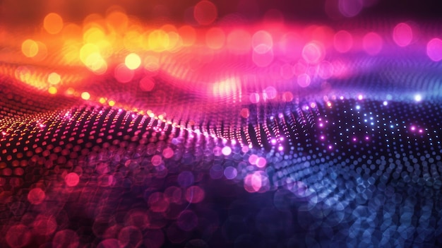 Abstract duotone background Halftone texture Synthwave gradient pattern design element