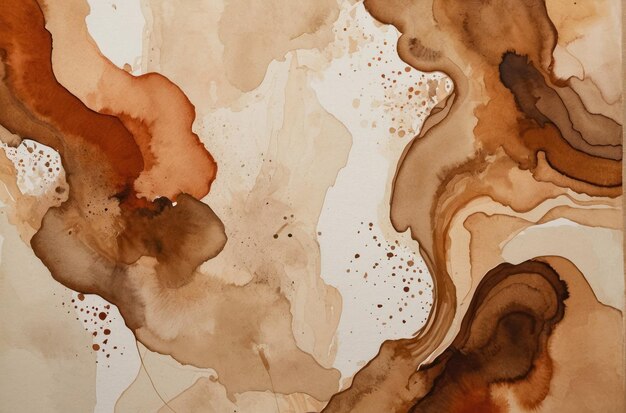 Photo abstract earth tone watercolor art