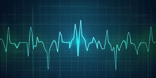 Фото Резюме пульс сердечного ритма экг на темном фоне для медицинского дизайна