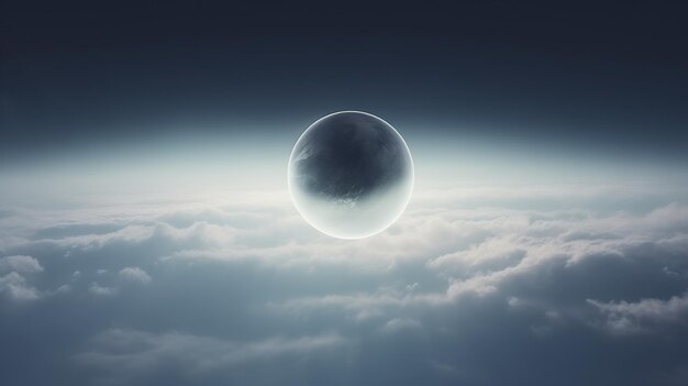 Abstract Eclipse over clouds