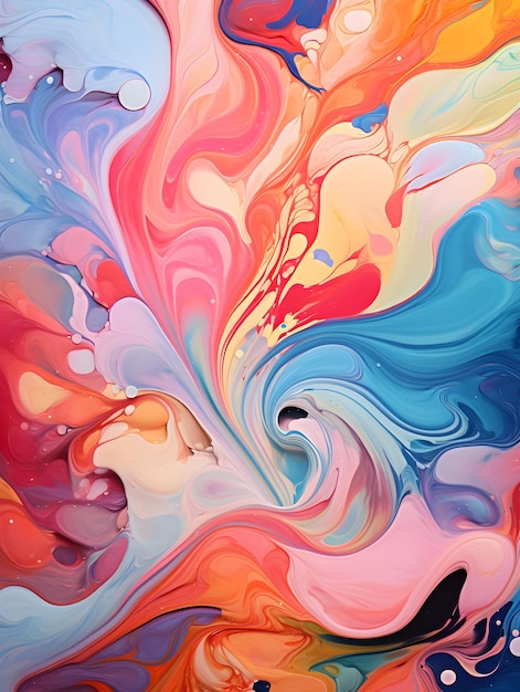 Abstract Effect Picture With Colorful Swirls