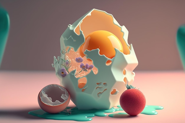 abstract egg yolk concept