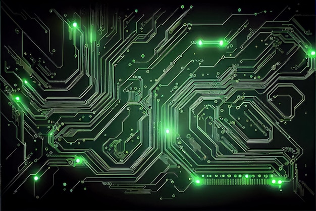 Abstract Electronic Circuit Board Background ai generated art