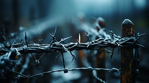 Abstract Elegance Barbed Wire Macro Capture