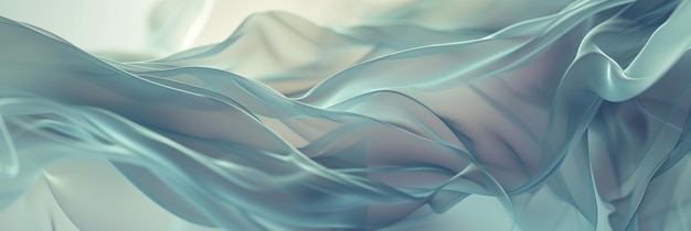 Abstract Elegance of Flowing Blue Fabric